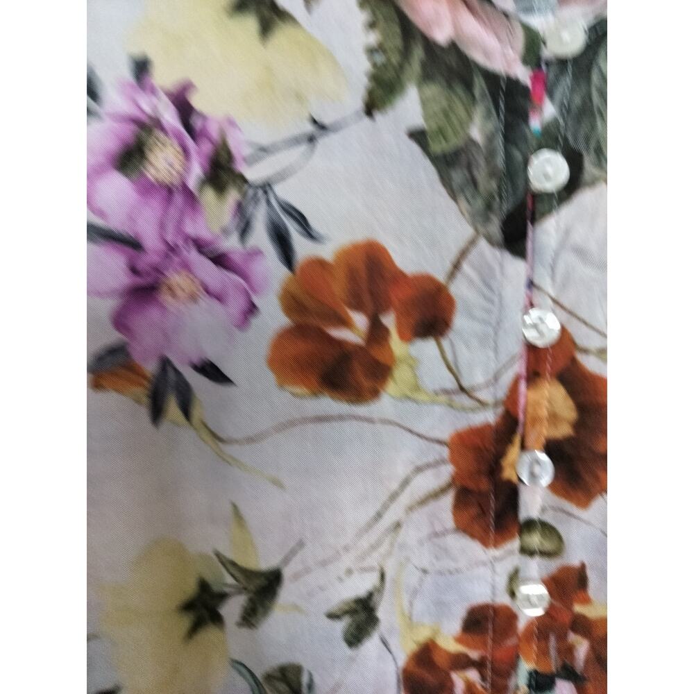 5308)Tolani Collection 3XP Floral Modal Button Up Dolman Cottagecore Maxi Dress - Picture 4 of 10